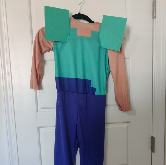 Minecraft Steve Video Game Halloween Deluxe Costume Boy NEW - Picture 5 of 6